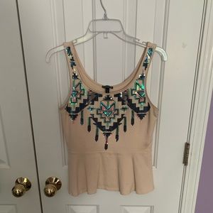 Sparkly Peplum Top